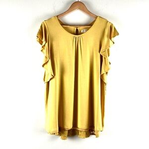 2/$30 Matilda Jane Ruffle Lace Top Medium